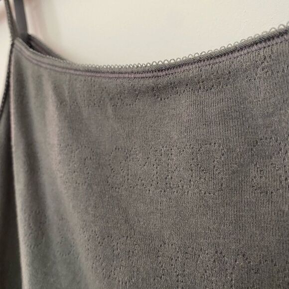 Skims Pointelle Logo Tank Top - Slate - 4x - Picture 3 of 7
